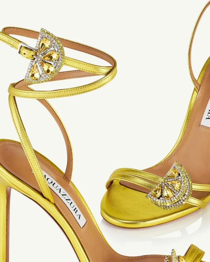 Gin Tonic Sandal 105 Yellow Women Aquazzura Sandals Gin Tonic Sandal 105 Yellow Women Aquazzura Sandals
