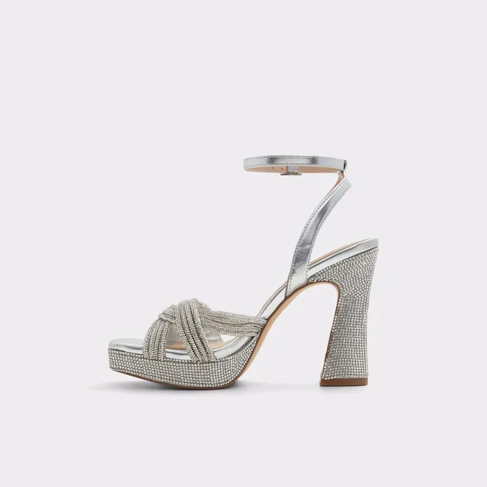 Glimma Silver Women ALDO Heels