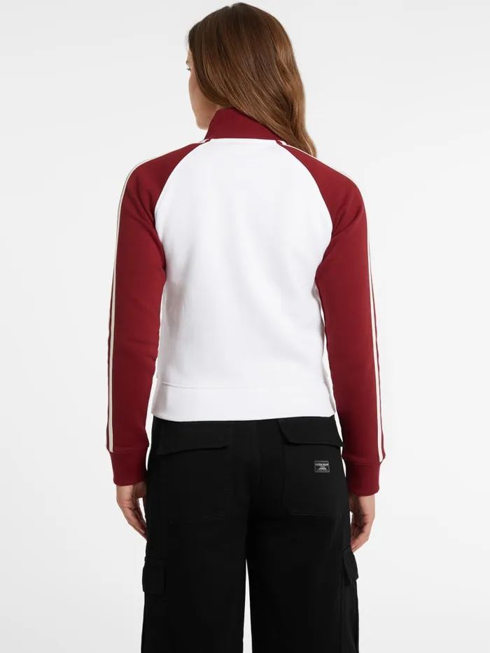 GUESS Activewear Classic Stripe ColorBlock Logo Jacket Red 8211 Women