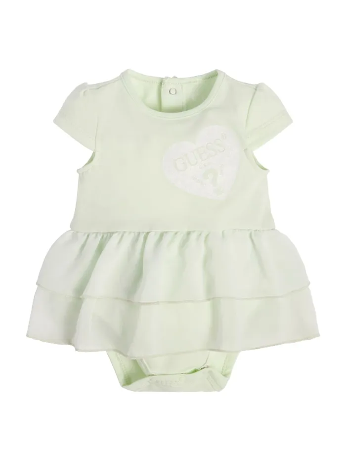 GUESS Baby Girl 0 24M Heart Logo Chiffon Skirt Bodysuit 024M Green 8211 Kids