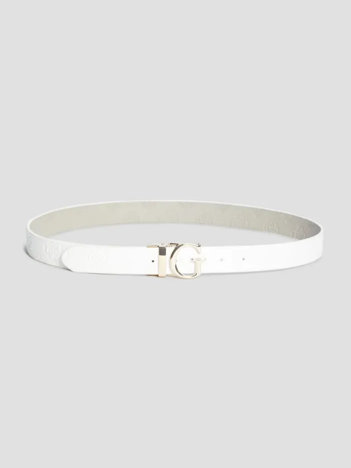GUESS Belts Jena Peony Belt White 8211 Women