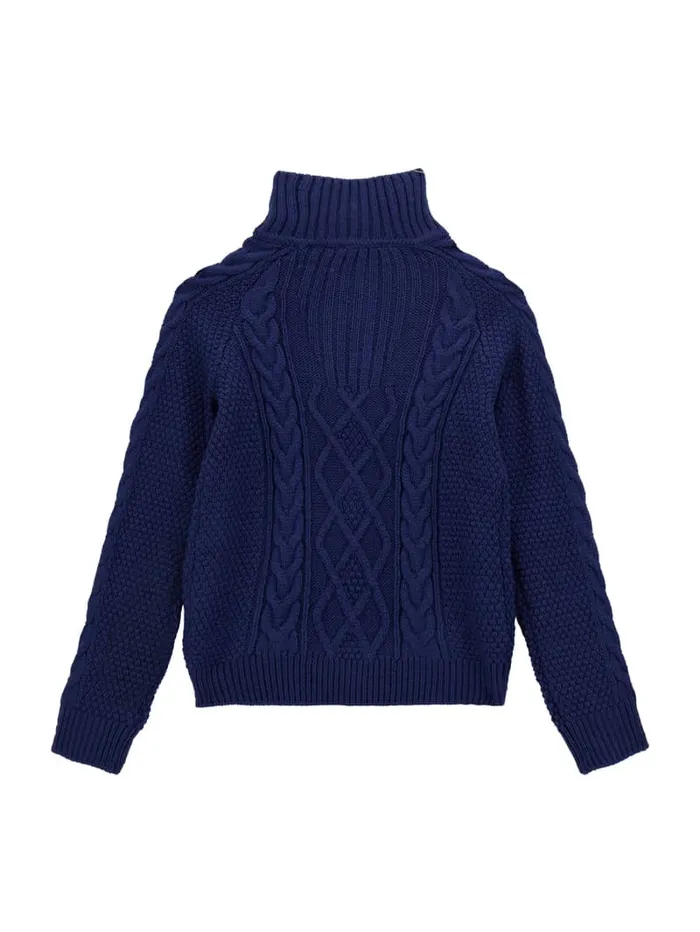 GUESS Big Boy 7 14 CableKnit Half Zip Sweater 718 Blue 8211 Kids