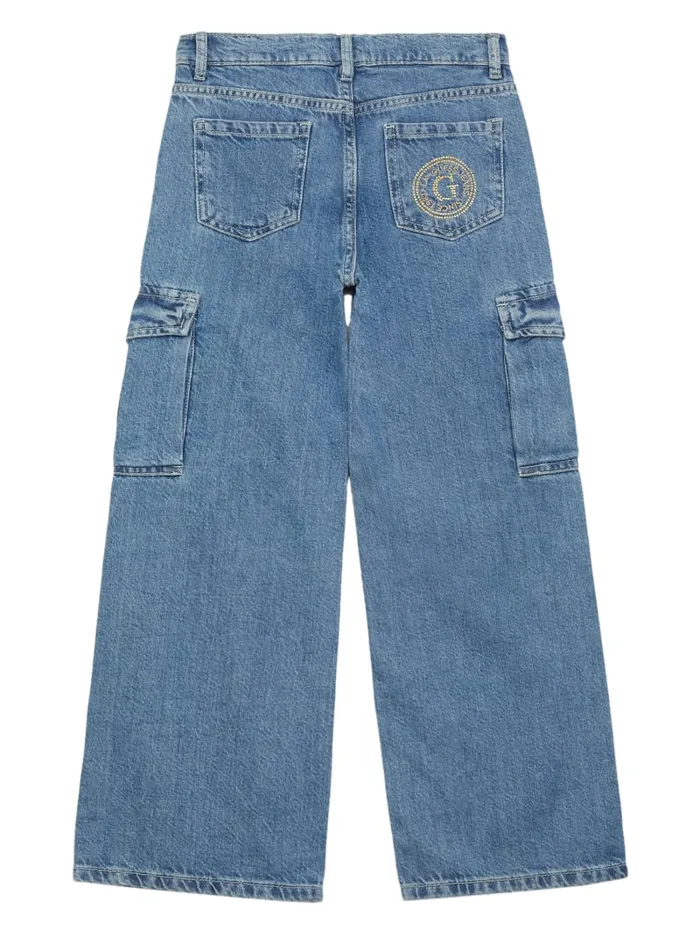 GUESS Big Girl 7 14 Eco Denim Cargo Pants 716 Blue 8211 Kids
