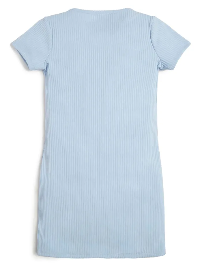 GUESS Big Girl 7 14 Eco MiniMe RibKnit Dress 714 Blue 8211 Kids