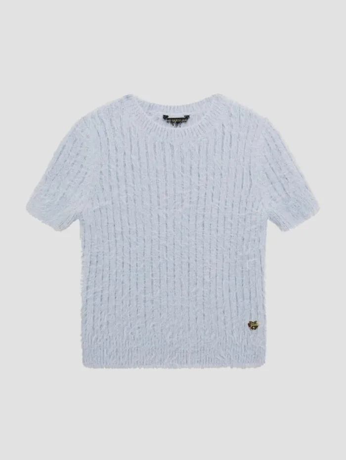 GUESS Big Girl 7 14 Fuzzy Sweater Top 716 Blue 8211 Kids