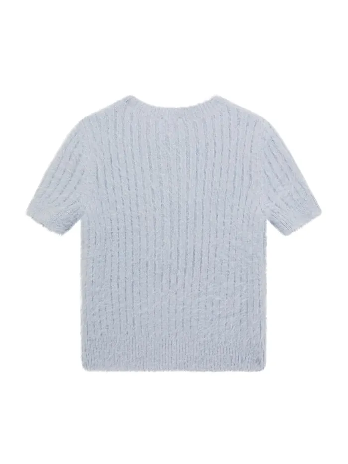 GUESS Big Girl 7 14 Fuzzy Sweater Top 716 Blue 8211 Kids