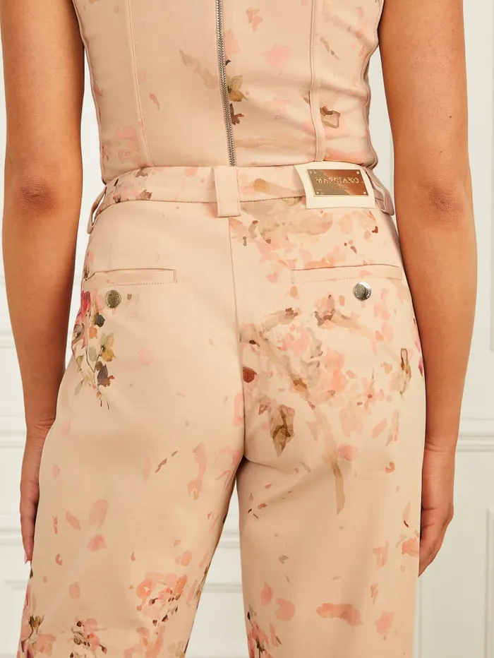 GUESS Bottoms Glam De Fleur Printed Pant Pink 8211 Women