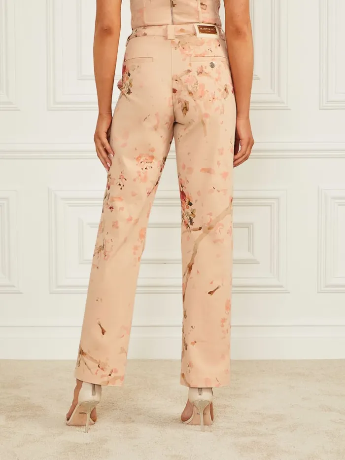 GUESS Bottoms Glam De Fleur Printed Pant Pink 8211 Women