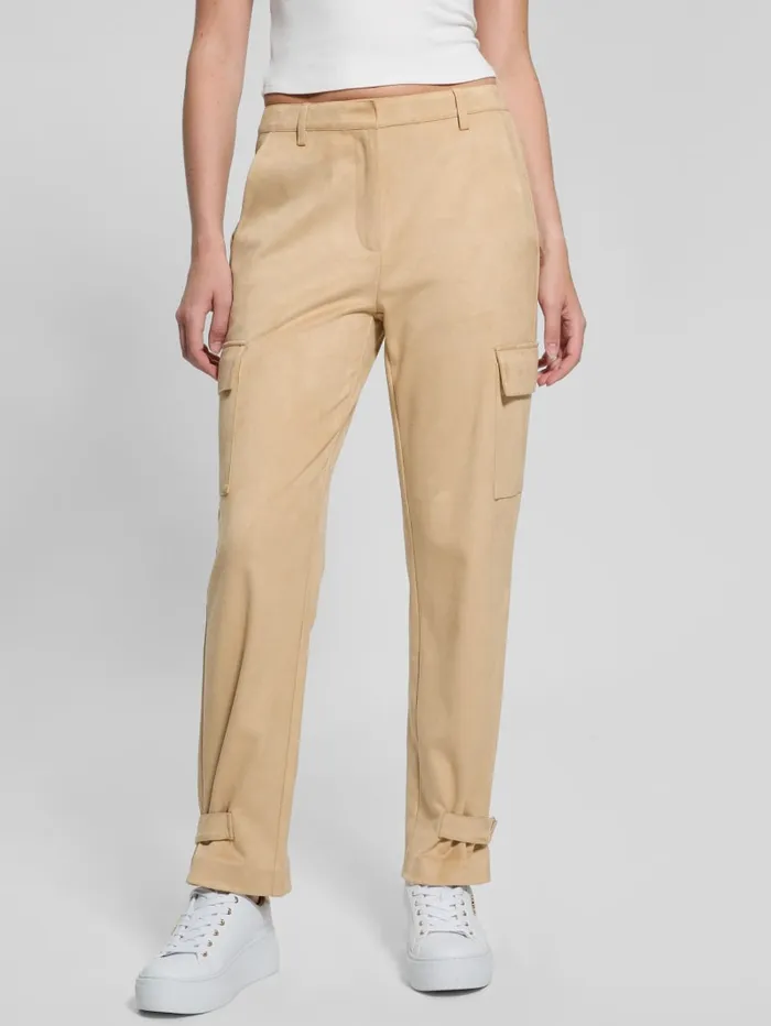 GUESS Bottoms Mariza FauxSuede Cargo Pants Neutral 8211 Women