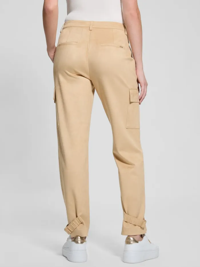 GUESS Bottoms Mariza FauxSuede Cargo Pants Neutral 8211 Women