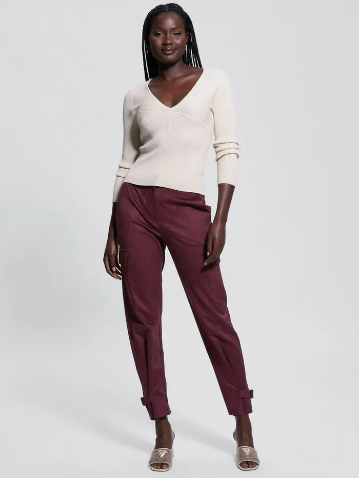 GUESS Bottoms Mariza FauxSuede Cargo Pants Neutral 8211 Women