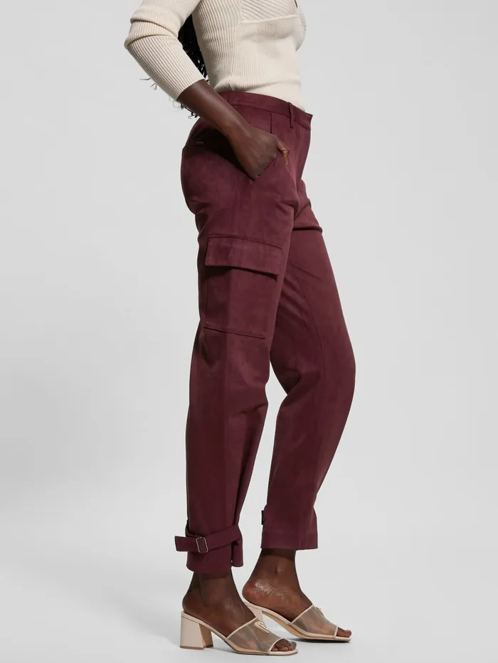 GUESS Bottoms Mariza FauxSuede Cargo Pants Neutral 8211 Women