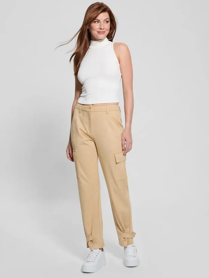 GUESS Bottoms Mariza FauxSuede Cargo Pants Neutral 8211 Women