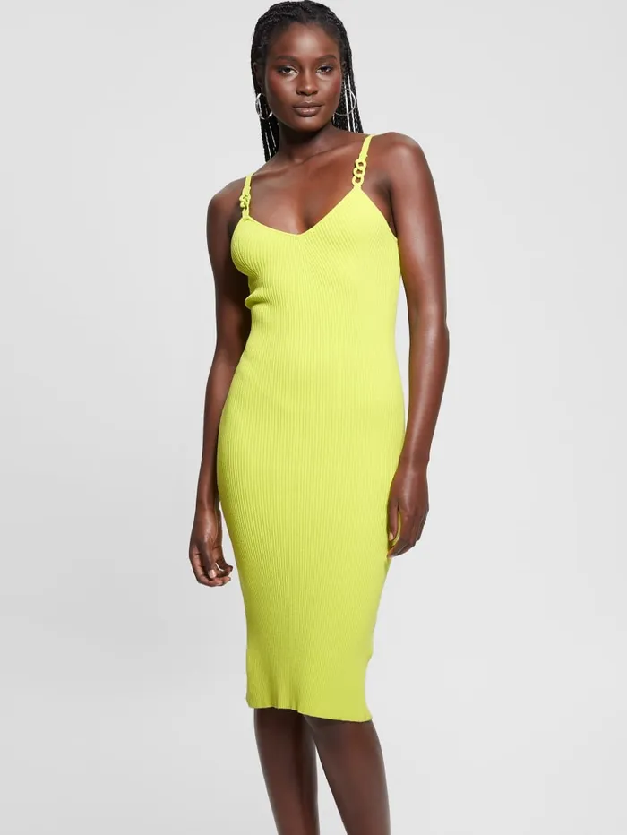 GUESS Dresses and Jumpsuits Eco Gina Rings Rib Dress Orange 8211 Women