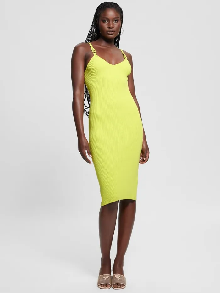 GUESS Dresses and Jumpsuits Eco Gina Rings Rib Dress Orange 8211 Women