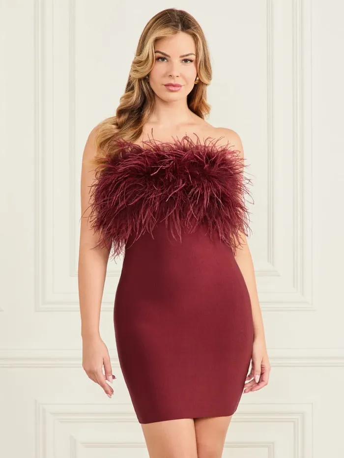 GUESS Dresses and Jumpsuits Evita Feather Bandage Dress Black 8211 Women
