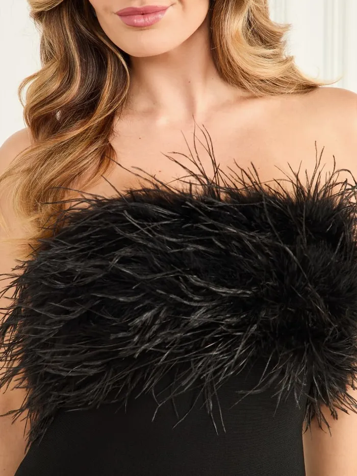 GUESS Dresses and Jumpsuits Evita Feather Bandage Dress Black 8211 Women