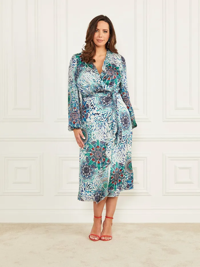 GUESS Dresses and Jumpsuits Mina Printed Wrap Dress Colors 8211 Women