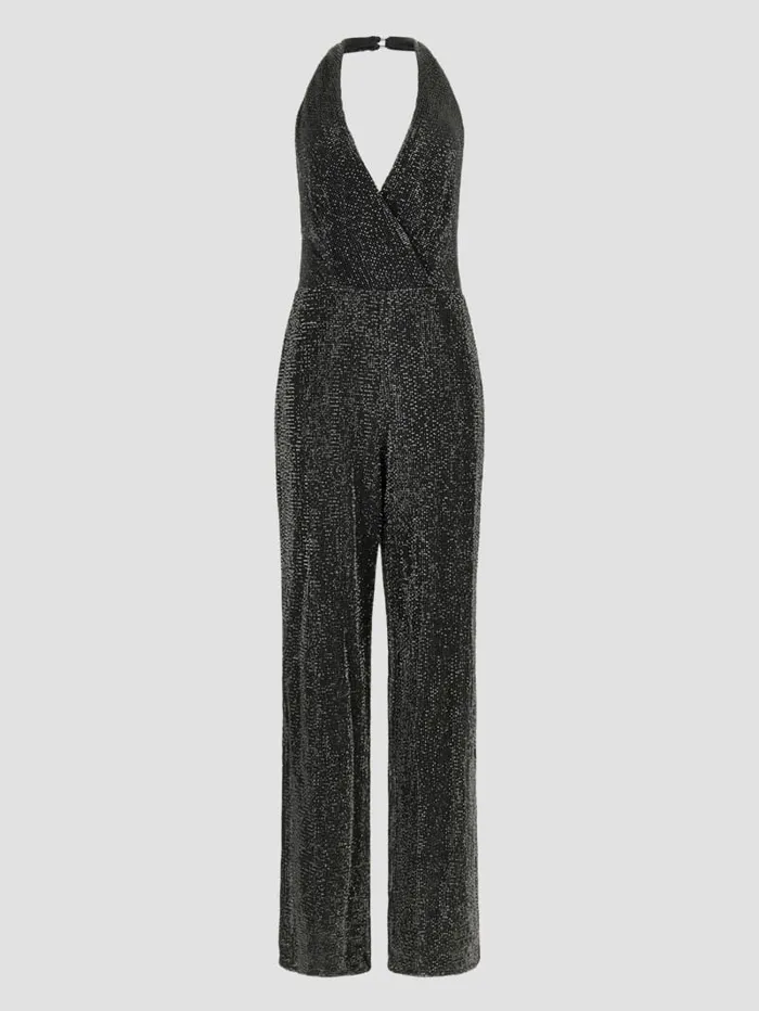 GUESS Dresses and Jumpsuits Suvi Sequin Jumpsuit Silver 8211 Women
