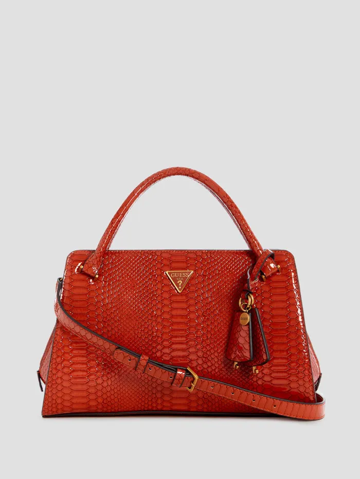 GUESS Handbags Georgina Girlfriend Satchel Orange 8211 Women