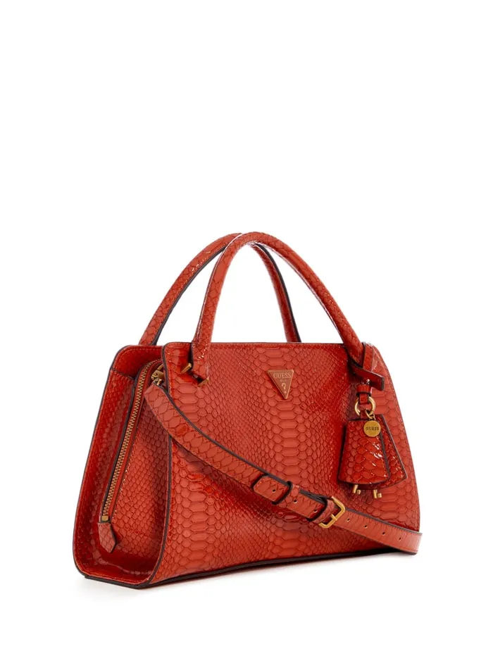GUESS Handbags Georgina Girlfriend Satchel Orange 8211 Women
