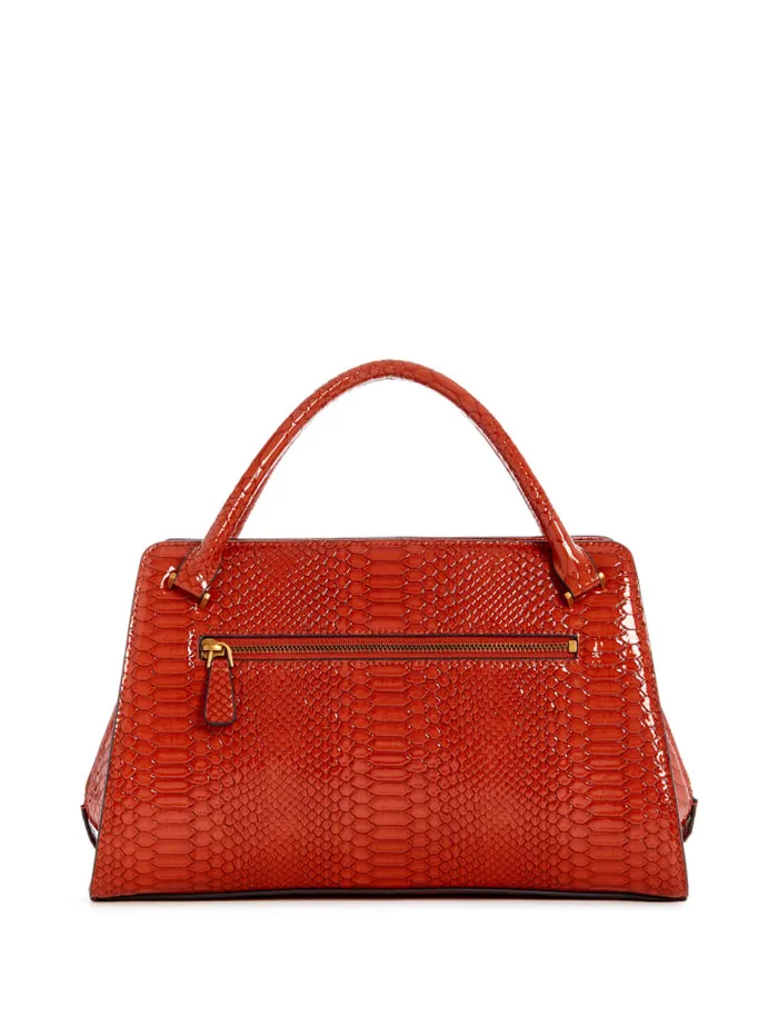 GUESS Handbags Georgina Girlfriend Satchel Orange 8211 Women