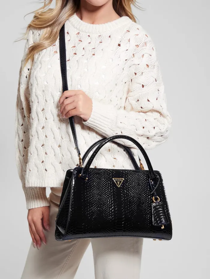 GUESS Handbags Georgina Girlfriend Satchel Orange 8211 Women