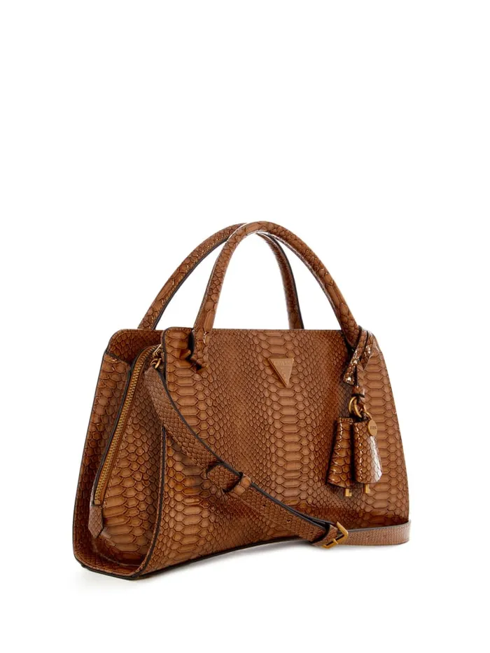 GUESS Handbags Georgina Girlfriend Satchel Orange 8211 Women