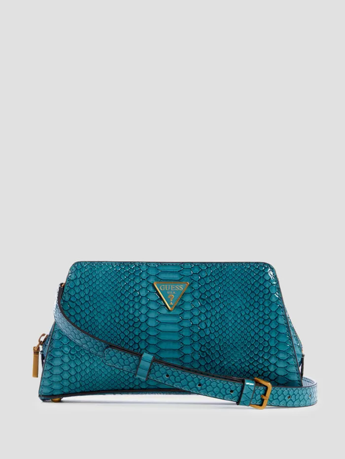 GUESS Handbags Georgina TopZip Crossbody Blue 8211 Women