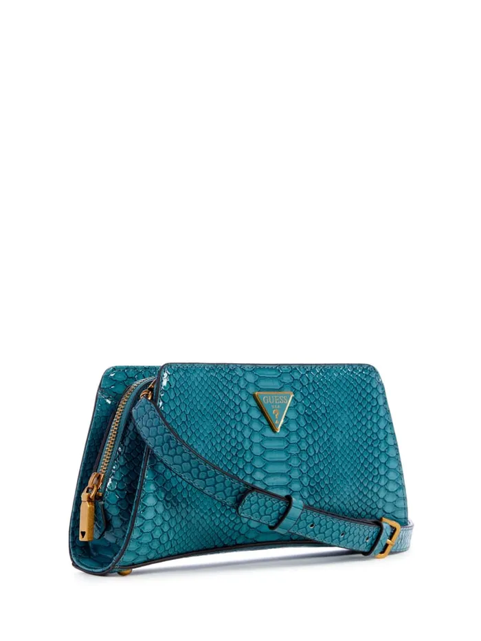 GUESS Handbags Georgina TopZip Crossbody Blue 8211 Women