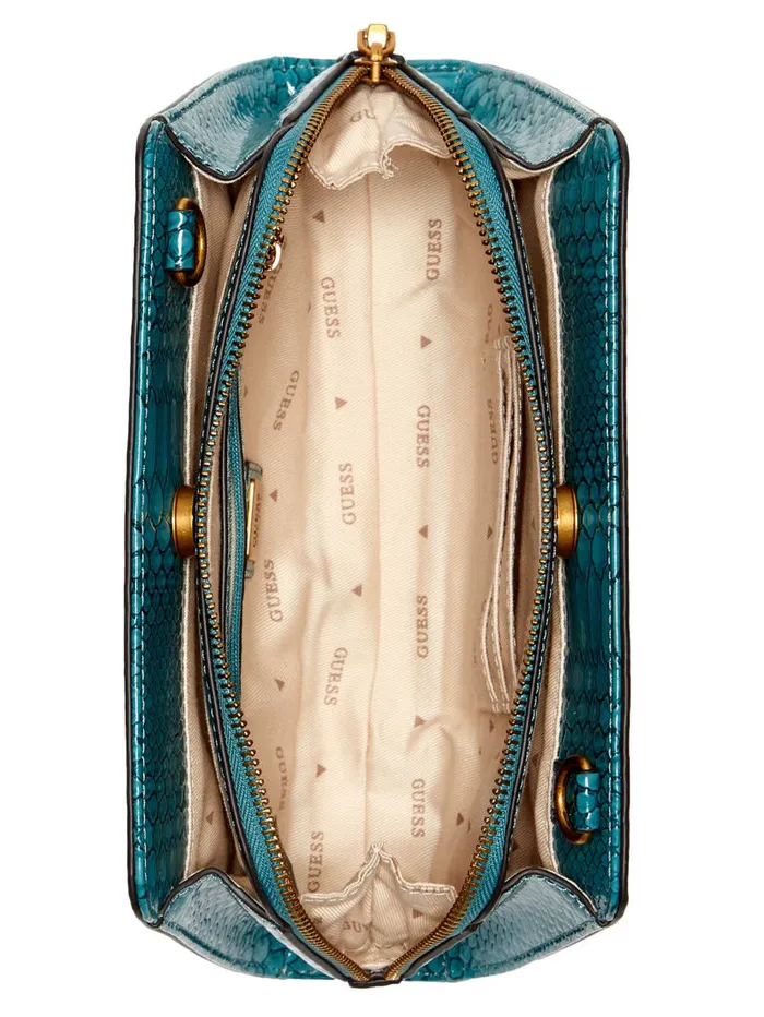 GUESS Handbags Georgina TopZip Crossbody Blue 8211 Women