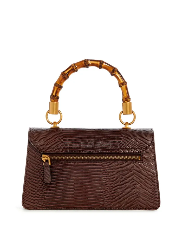 GUESS Handbags Sibel TopHandle Flap Bag Brown 8211 Women