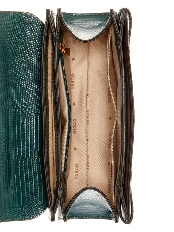 GUESS Handbags Sibel TopHandle Flap Bag Brown 8211 Women