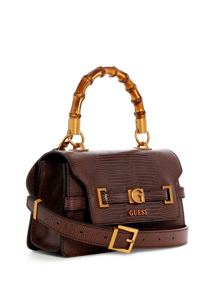 GUESS Handbags Sibel TopHandle Flap Bag Brown 8211 Women
