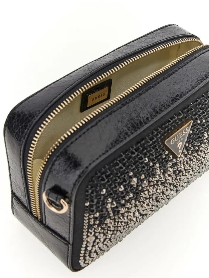 GUESS Handbags Sofia Crystal Mini Crossbody Blue 8211 Women