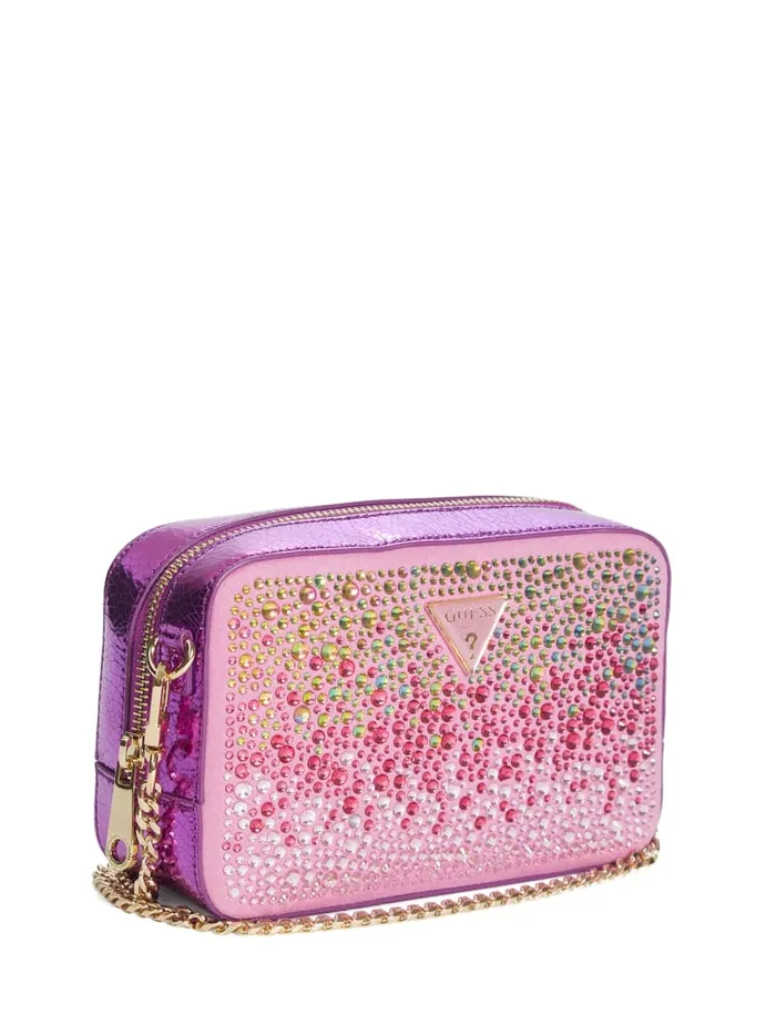 GUESS Handbags Sofia Crystal Mini Crossbody Blue 8211 Women