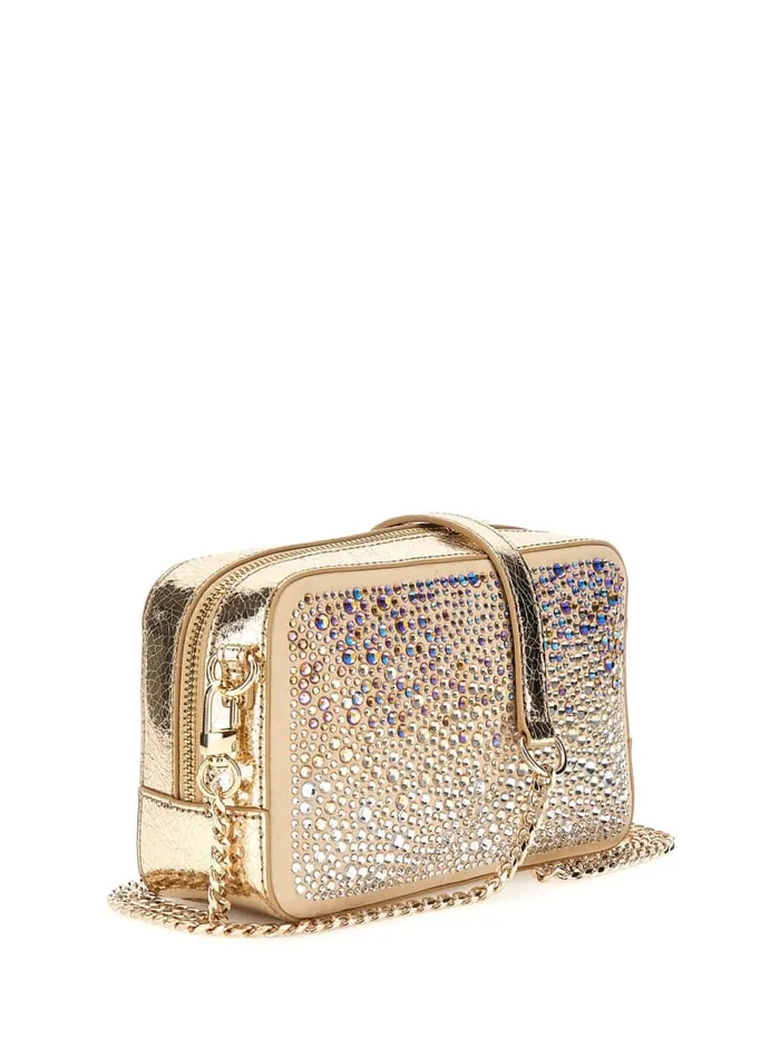 GUESS Handbags Sofia Crystal Mini Crossbody Blue 8211 Women