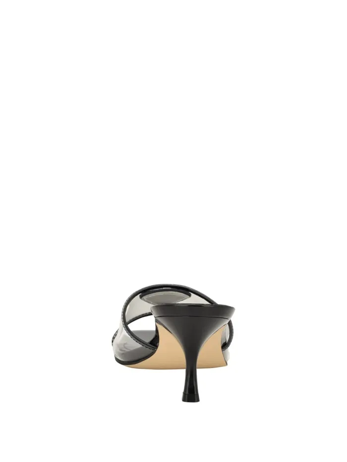 GUESS Heels Lusie Triangle Clear Kitten Mules Gold 8211 Unisex