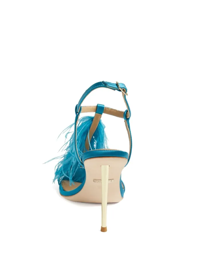 GUESS Heels Reyon Feather Satin Heel Blue 8211 Unisex