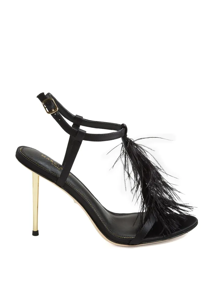 GUESS Heels Reyon Feather Satin Heel Blue 8211 Unisex