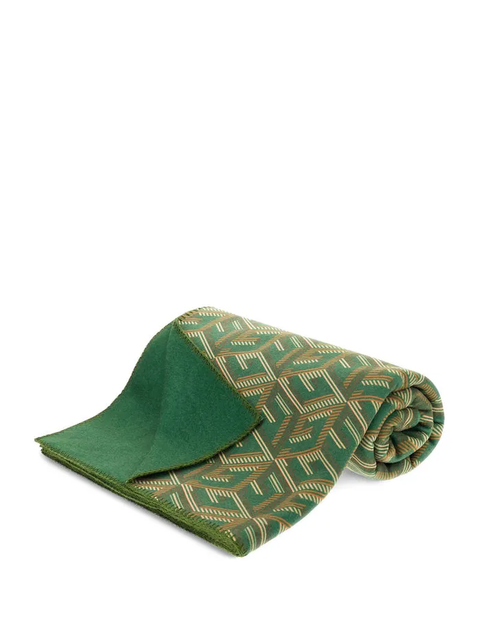 GUESS Home Fleece G Cube Blanket Green 8211 Women