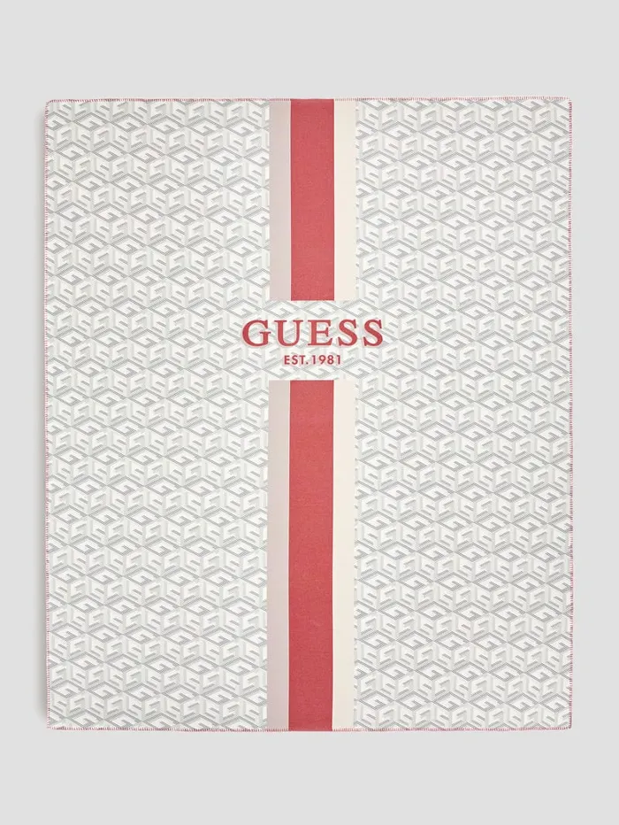 GUESS Home Fleece G Cube Blanket Green 8211 Women