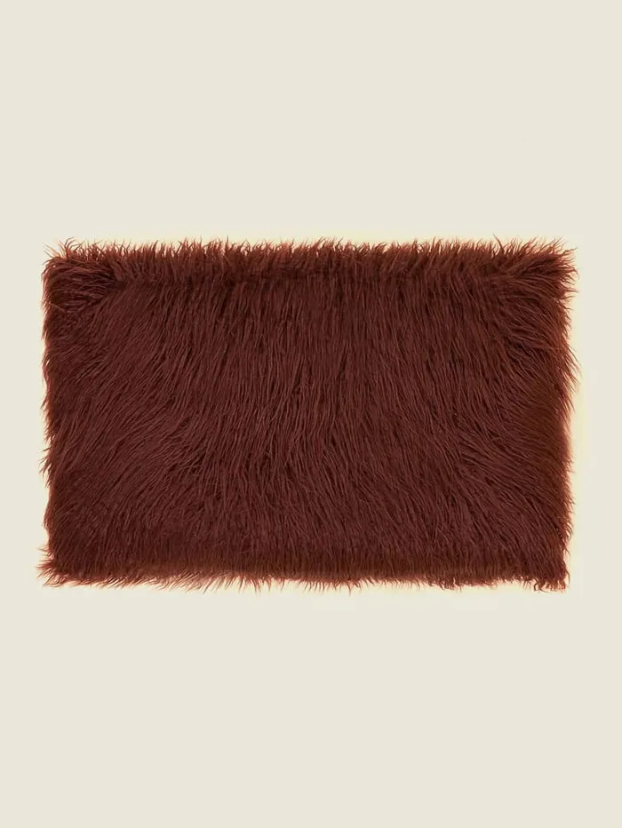 GUESS Home Helma Rectangular FauxFur Pillow Brown 8211 Women
