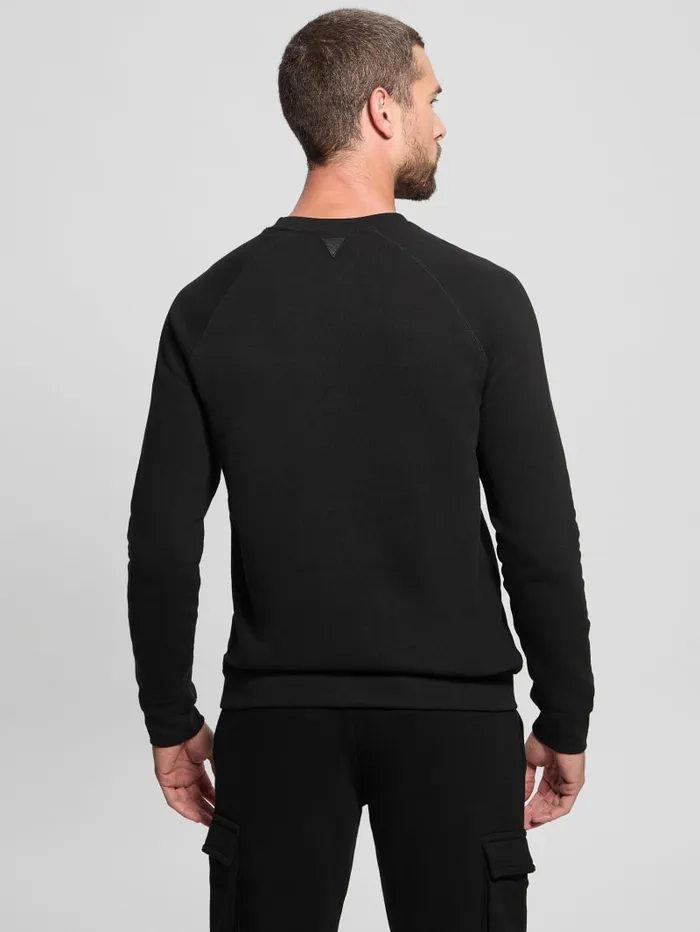 GUESS Hoodies and Sweaters Eco Aldwin Crewneck Sweatshirt White 8211 Men