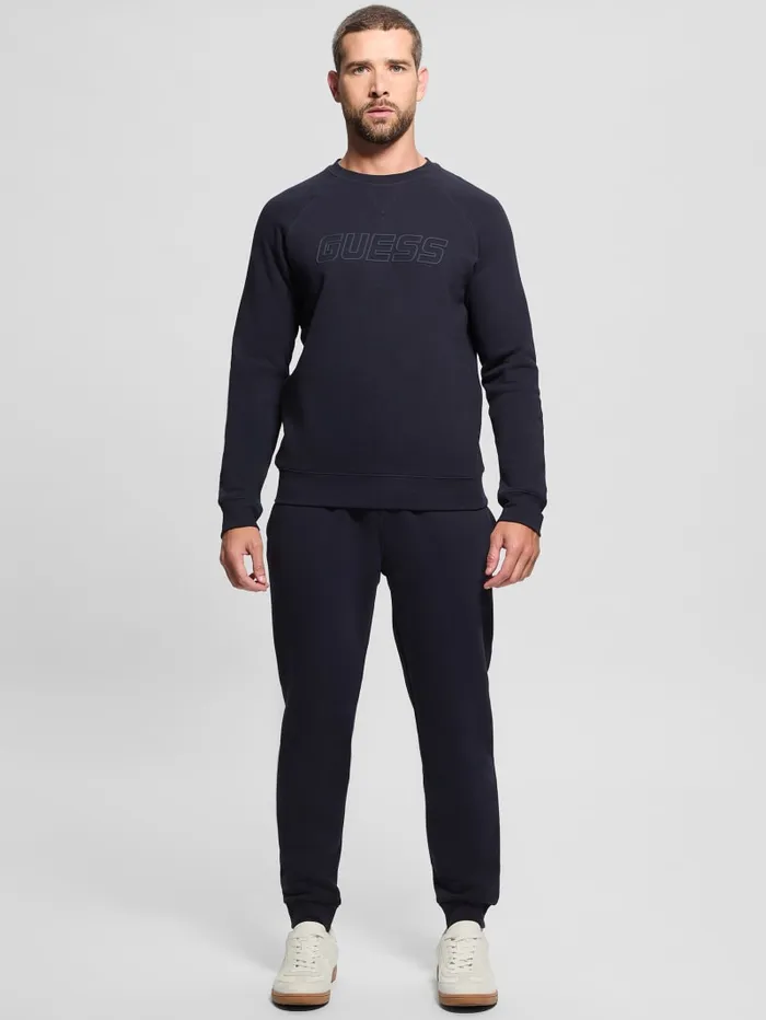 GUESS Hoodies and Sweaters Eco Aldwin Crewneck Sweatshirt White 8211 Men