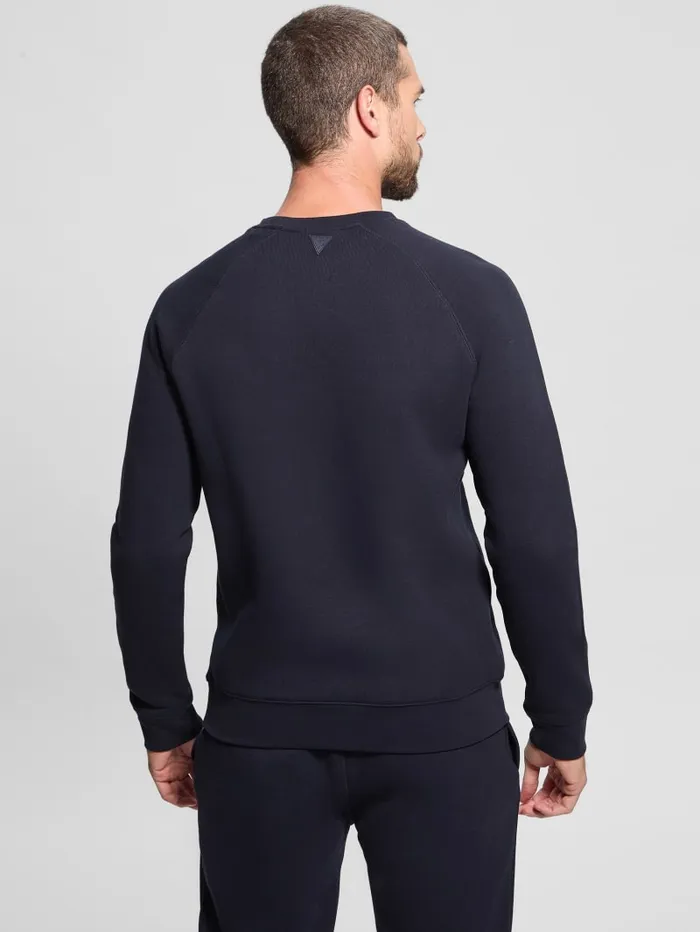 GUESS Hoodies and Sweaters Eco Aldwin Crewneck Sweatshirt White 8211 Men