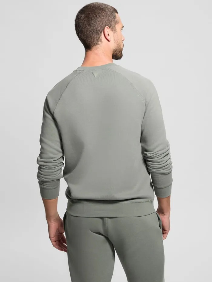 GUESS Hoodies and Sweaters Eco Aldwin Crewneck Sweatshirt White 8211 Men