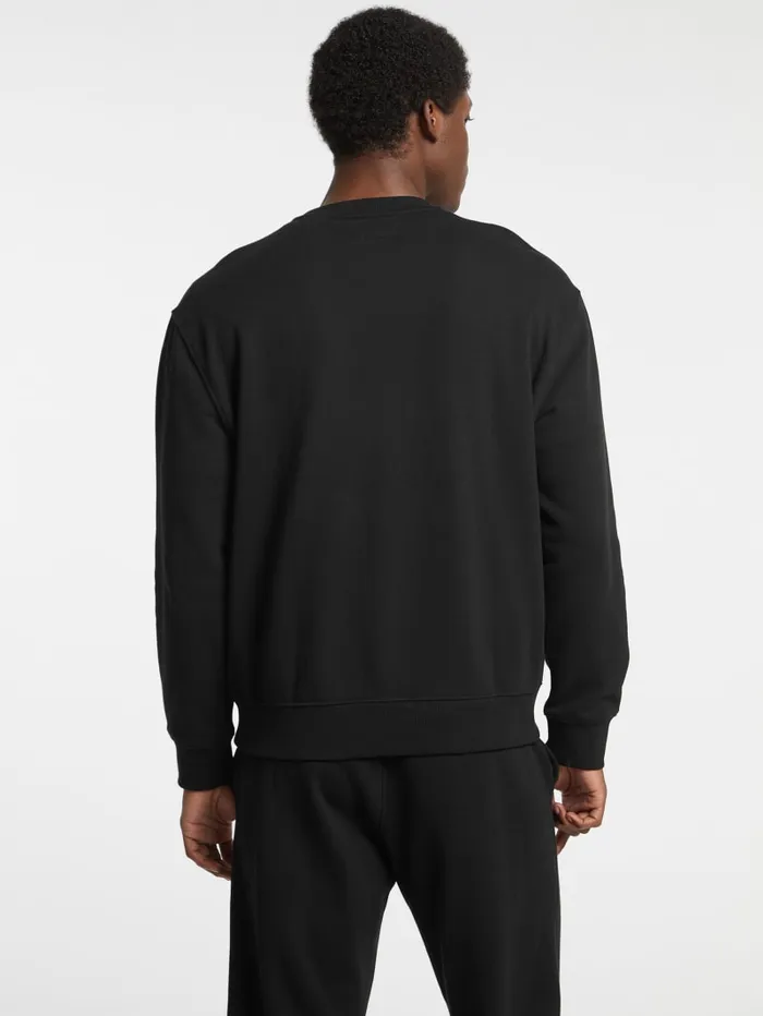 GUESS Hoodies and Sweaters Eco Crewneck Printed Sweater Blue 8211 Men