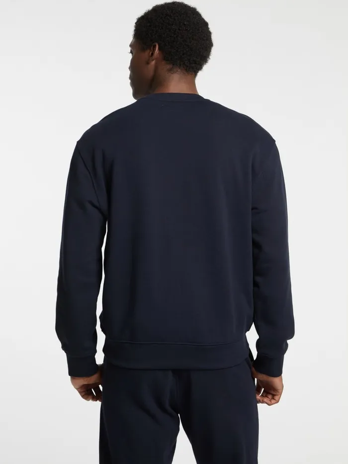 GUESS Hoodies and Sweaters Eco Crewneck Printed Sweater Blue 8211 Men