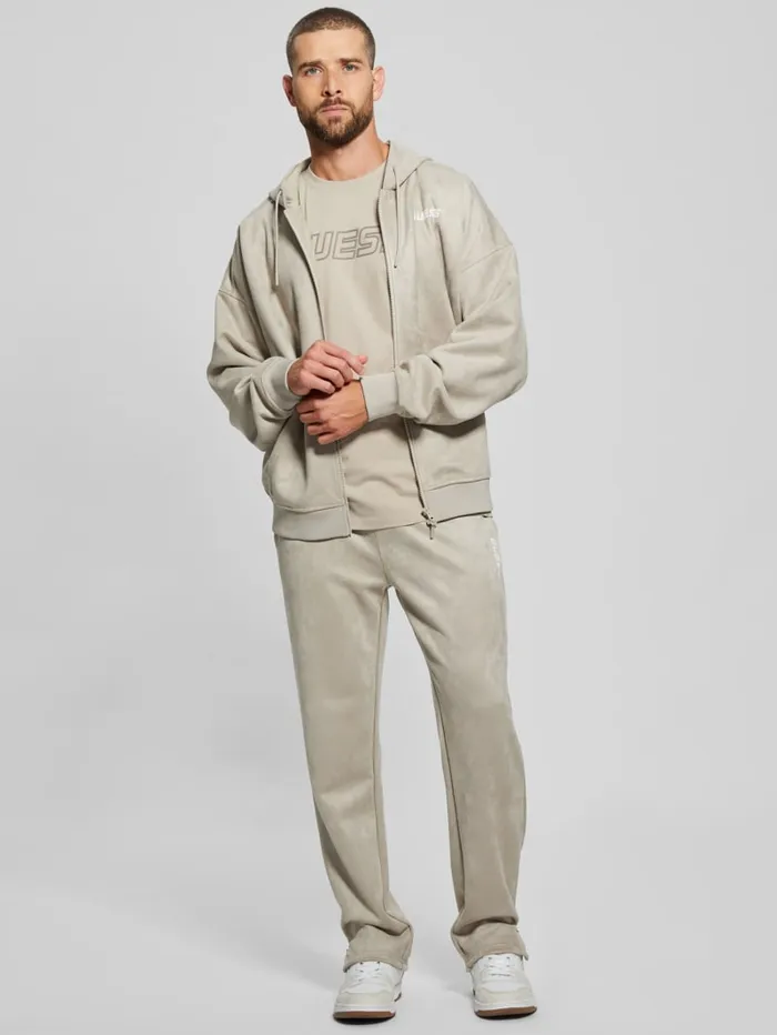 GUESS Hoodies and Sweaters Eco Daril ZipUp Hoodie Sweatshirt White 8211 Men